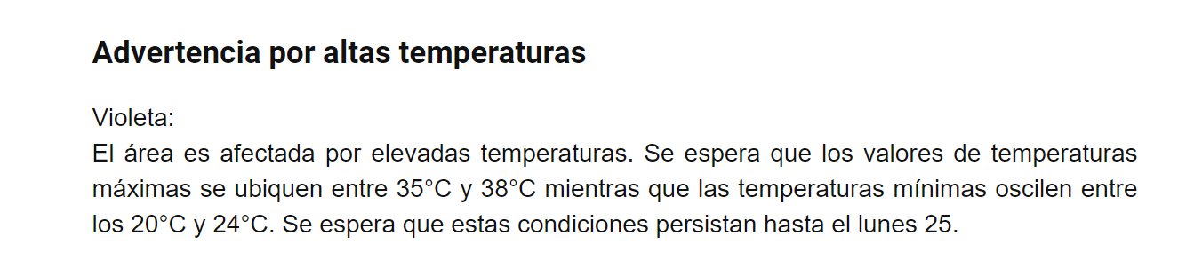 Temperaturas altas 