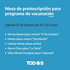 La Mesa de preinscripción