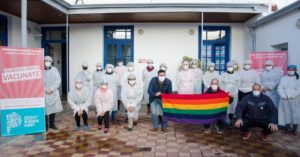 Aguilera recorrió el nuevo vacunatorio