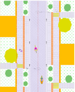 Infraestructura vial urbana para una