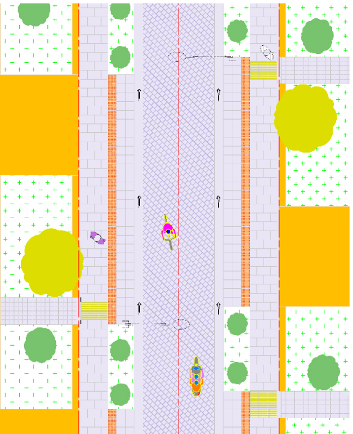 Infraestructura vial urbana para una