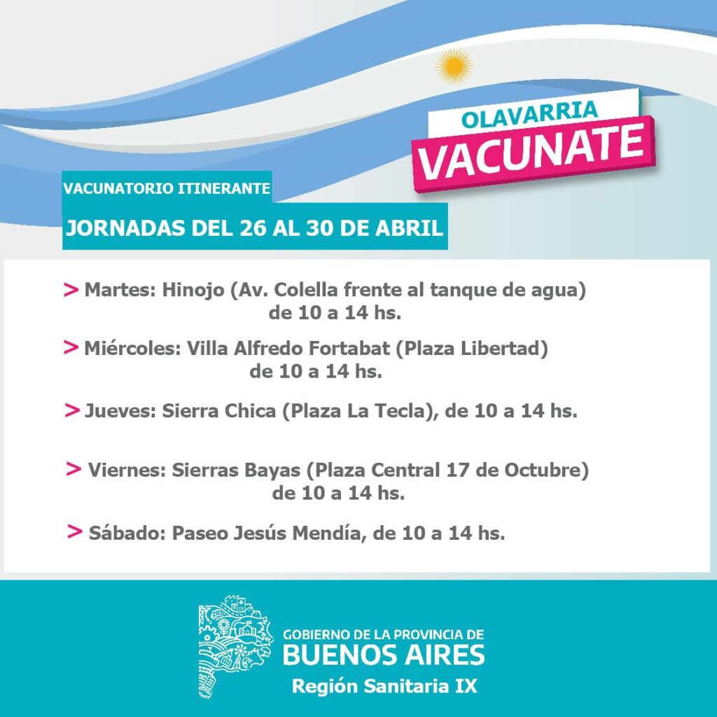 Vuelve el vacunatorio itinerante