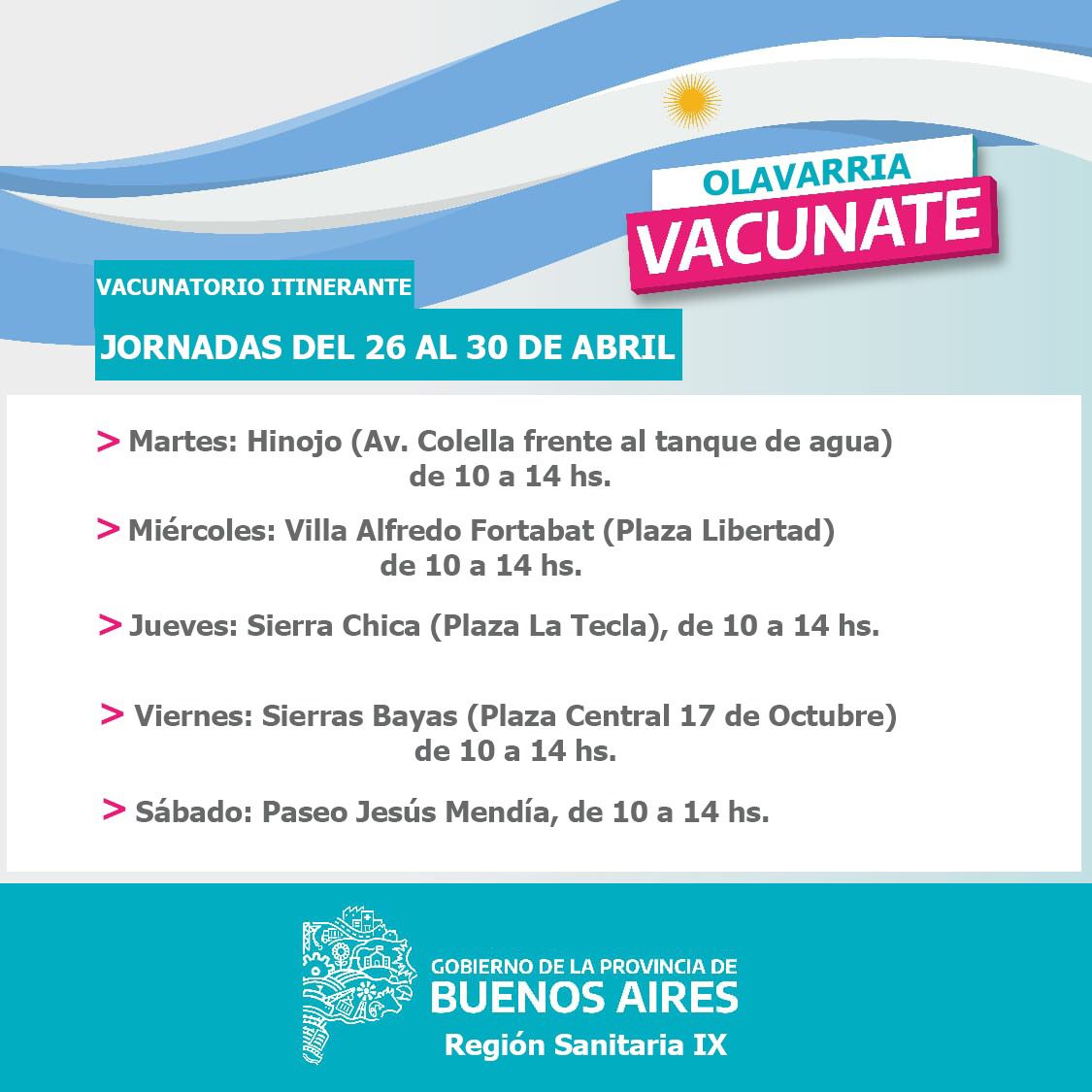 Vuelve el vacunatorio itinerante
