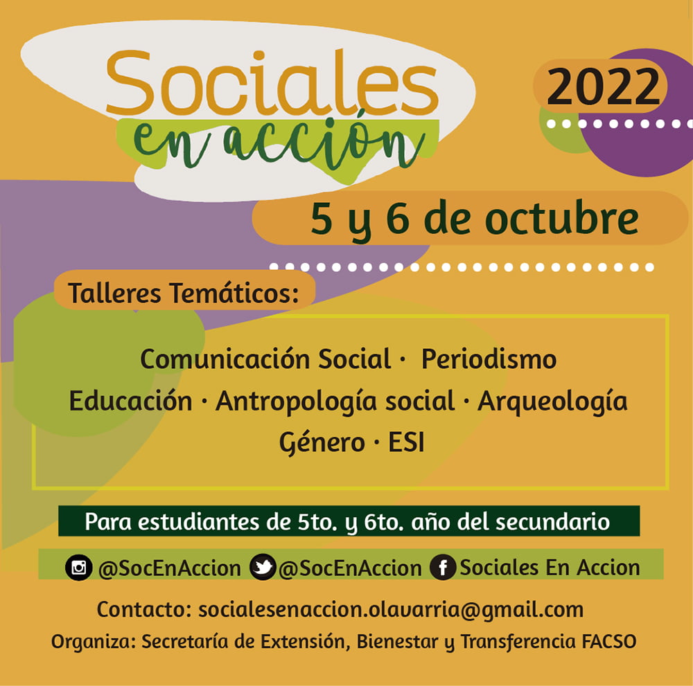 En octubre Sociales en