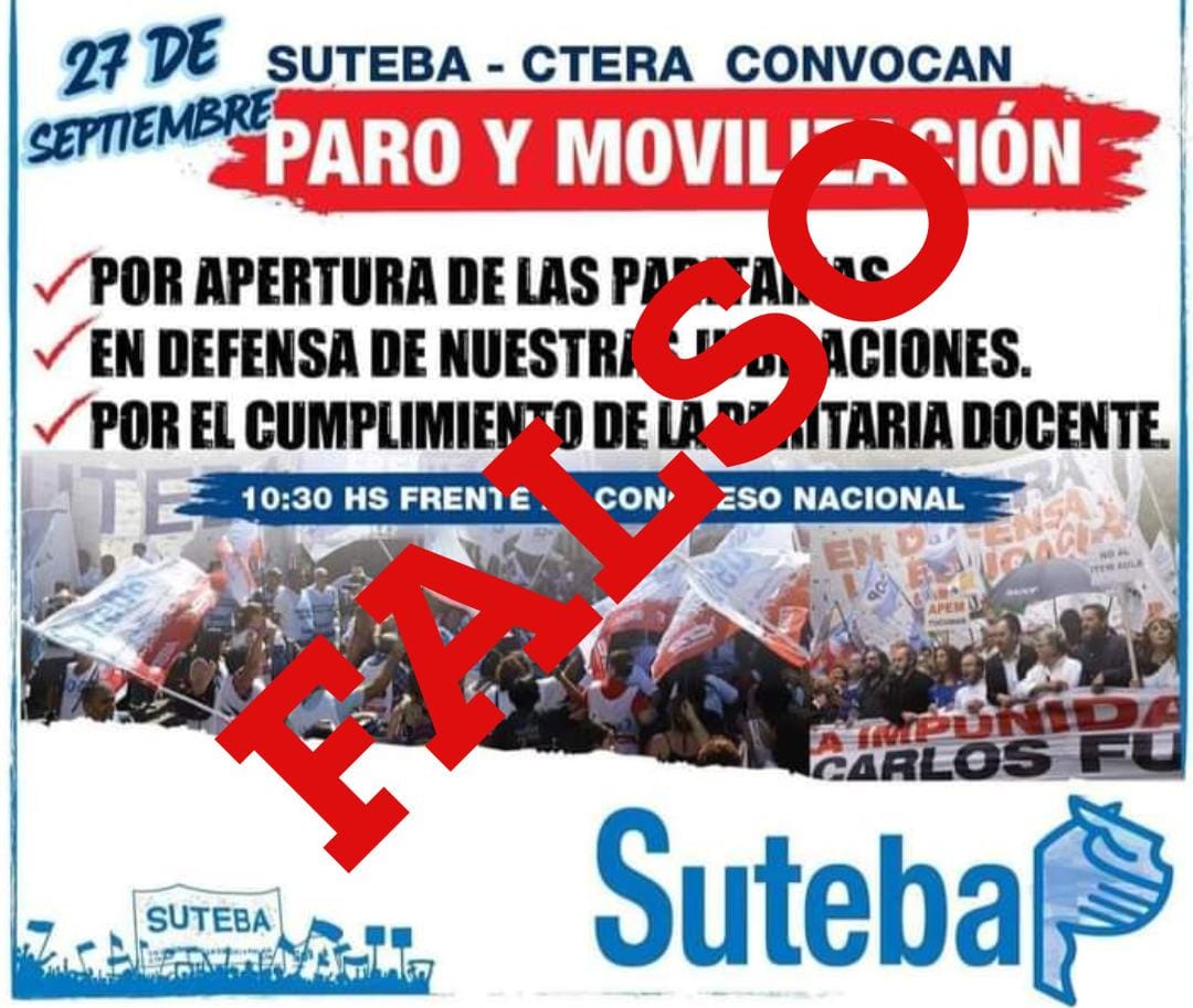 Suteba aclara que no